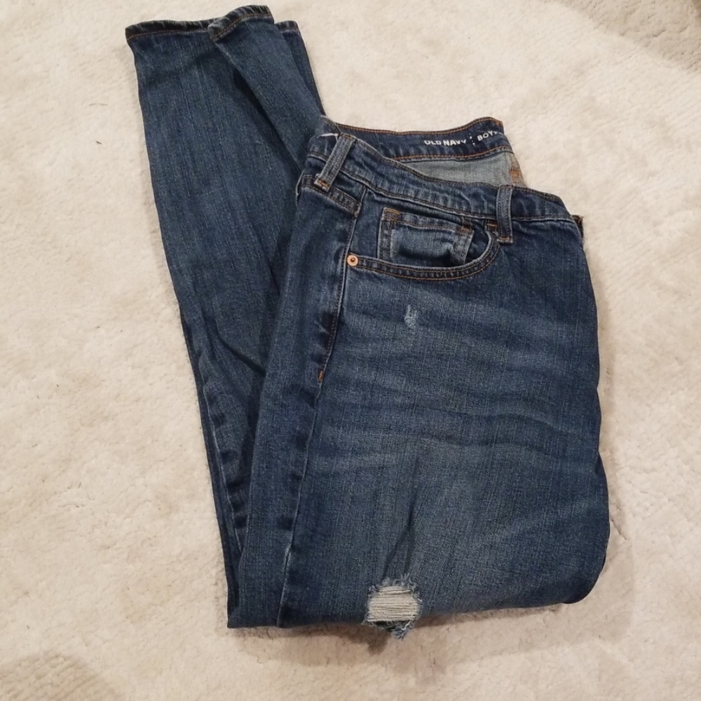 Distressed old navy jeans, size 12